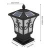 85-265V Outdoor Solar Post Light,Modern Post Light, Solar Powered & Electric Supply Garden Pillar Light with Remote Control