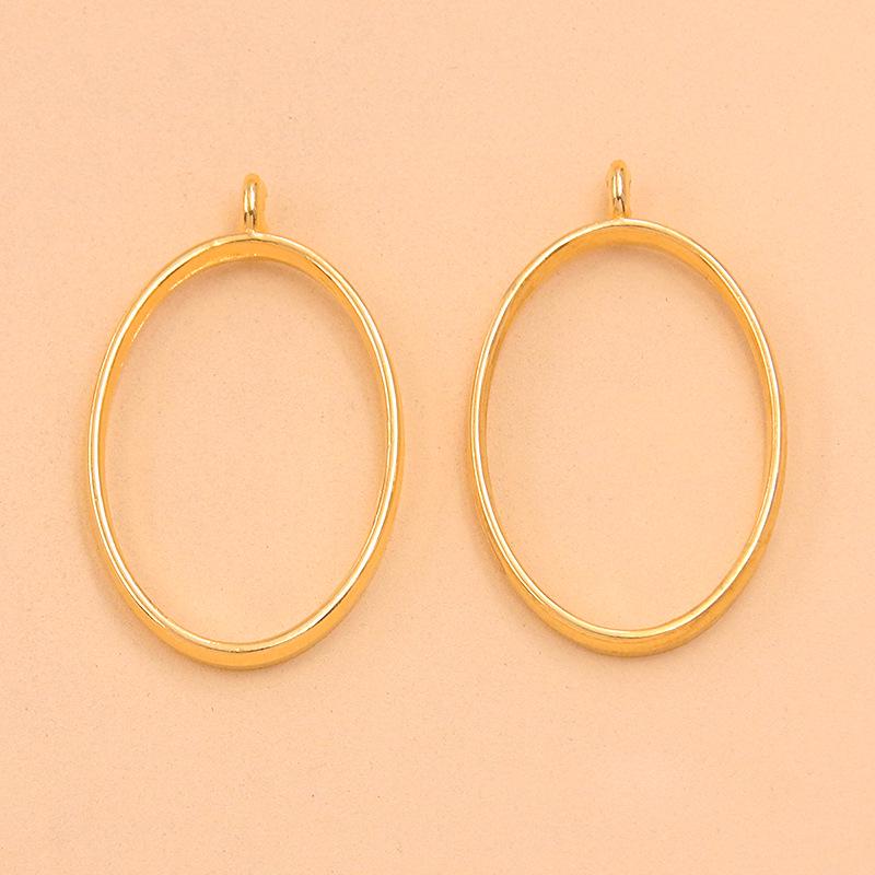 16 Styles Gold-Tone Alloy Jewelry Pendants: Moon, Round, Heart, Charms, and Hollow Frames