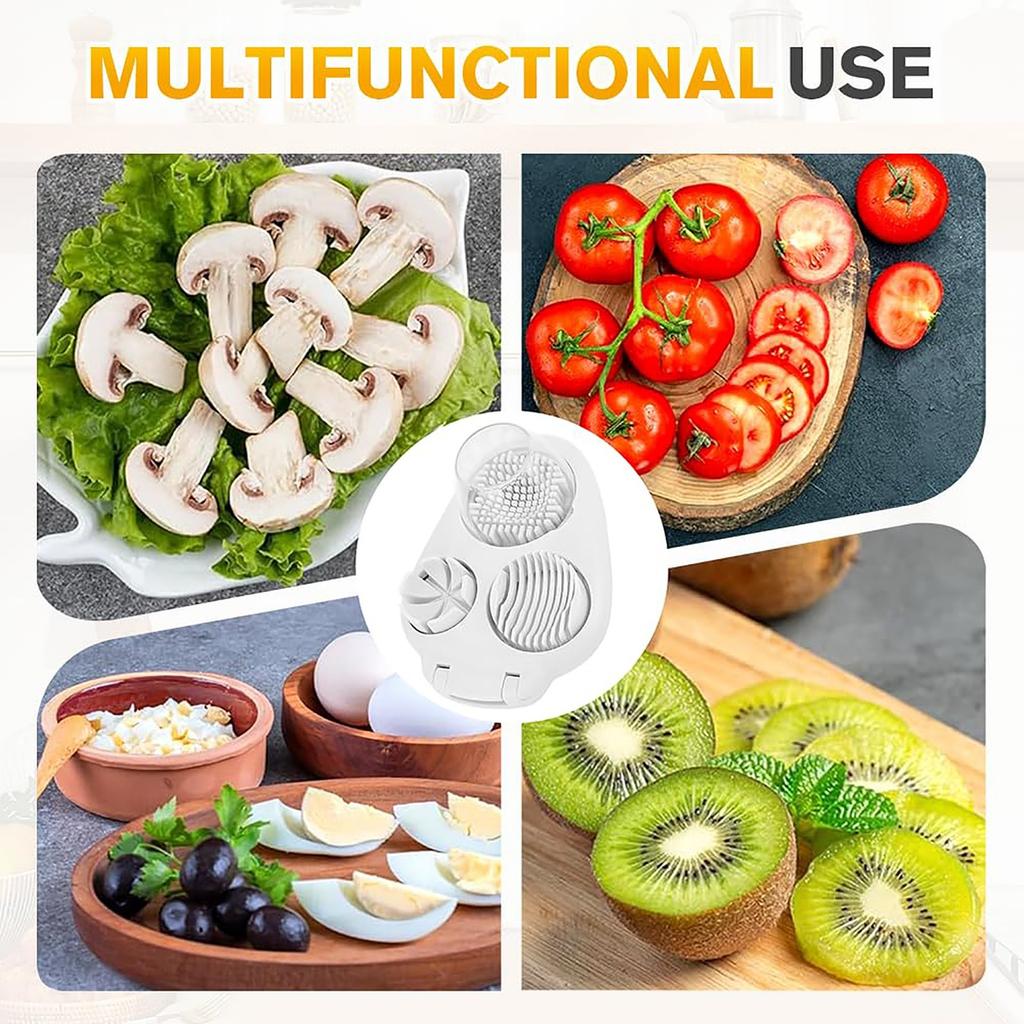 Egg Cutting Tool  For Hard Boiled Eggs, Multipurpose Egg Cutter Food Dicer With Stainless Steel Wire