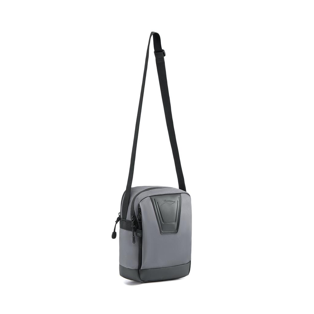 Li Ning Fitness Series Polyester Crossbody Bags Small Unisex Elegant Gray ABDV303-3