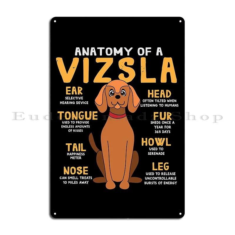 Anatomy Of A Golden Retriever Goldie Labrador Anatomy of Vizsla Dog Metal Plaque Retro Bar Wall Decor Create Tin Sign Poster