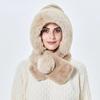 Mink Fur Hat Winter Women Thicken Warm Cap Hooded Girl Outdoor Ski Windproof Russia Soft Ear Protection Fluffy Beanies