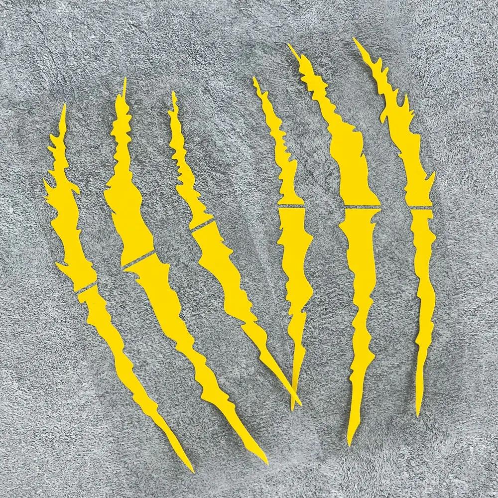 2pcs Monster Claw Scratch DIY Funny Motorcycle Headlight Stickers Motorbike Helmet Decals for Shark LS2 Arai Shoei AGV HJC Bell