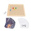 Math Multiplication Board Children Montessori Counting Educational Toys Wooden Multiplication Table