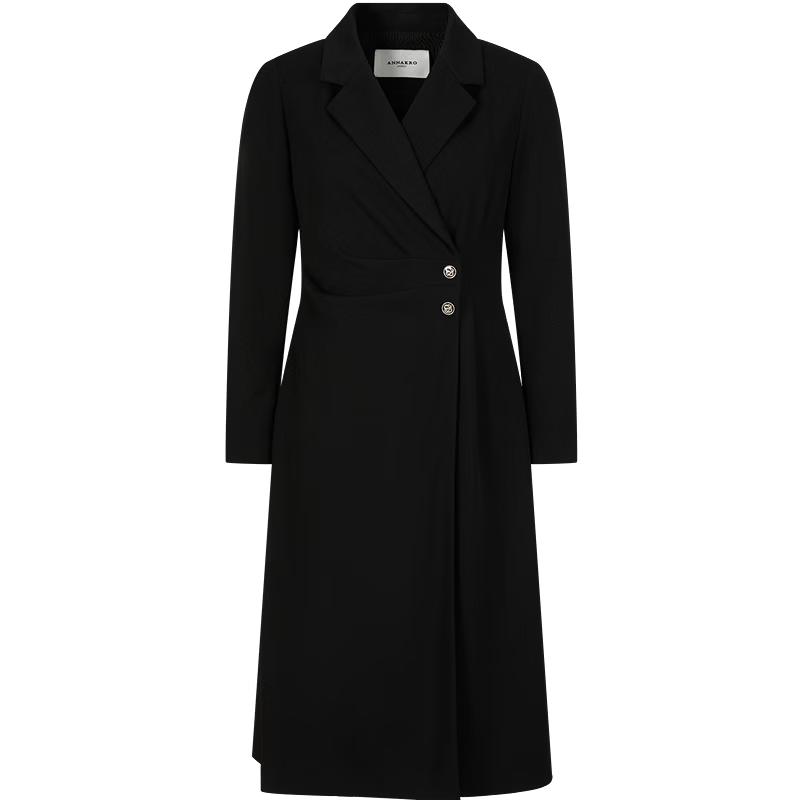 Jiu Zi Anna Kou Commuter Style Lapel Dress S
