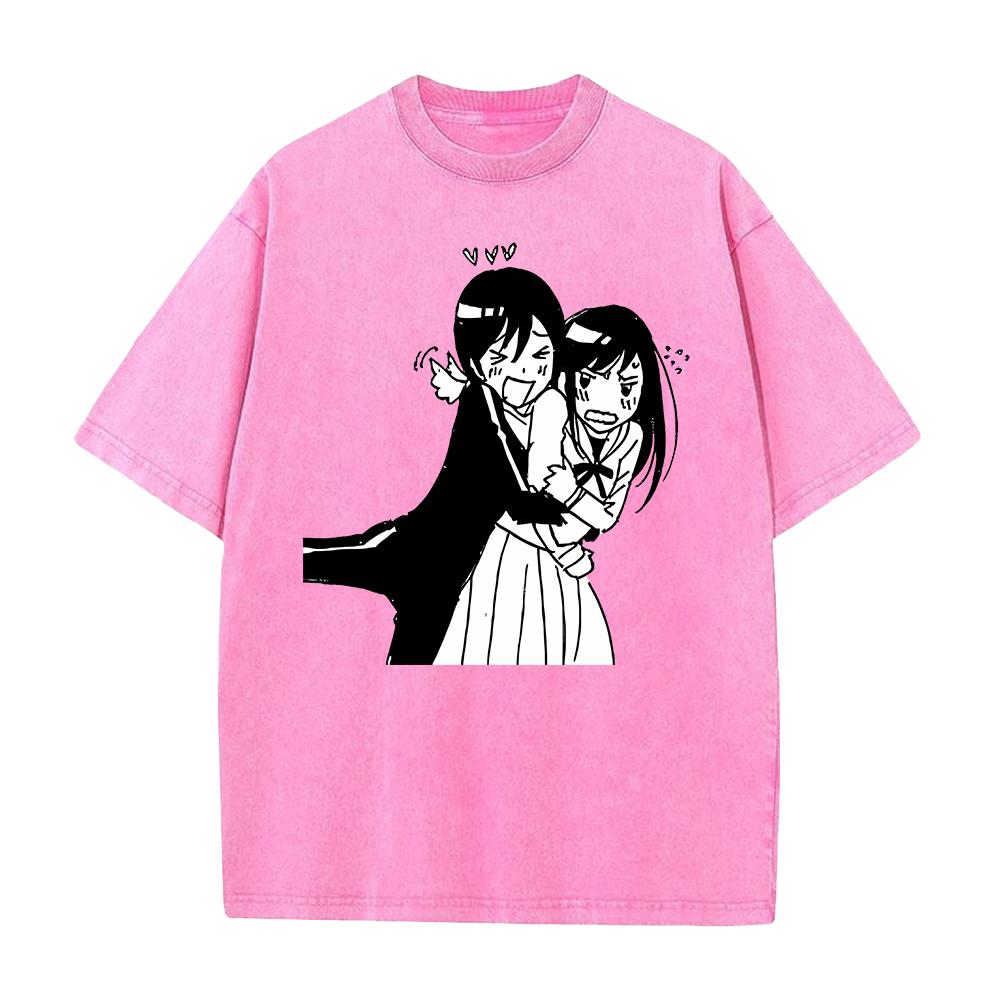 Yato Iki Hiyori Funny Print T-shirt Anime Noragami Clothing Men Women Cotton Tshirts Retro Washed T Shirt Harajuku Casual Tops