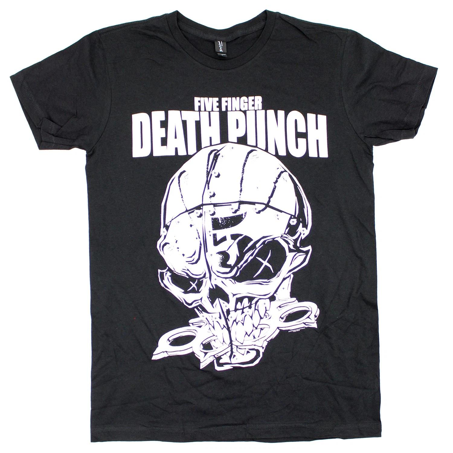 Men s Five Finger Death Punch Black & White T-shirt Small Black XXXXL