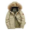 Herren Herbst und Winter Warmer Parkermantel Übergröße Reißverschluss Warme Jacke Flauschige Stehkragen Freizeitjacke