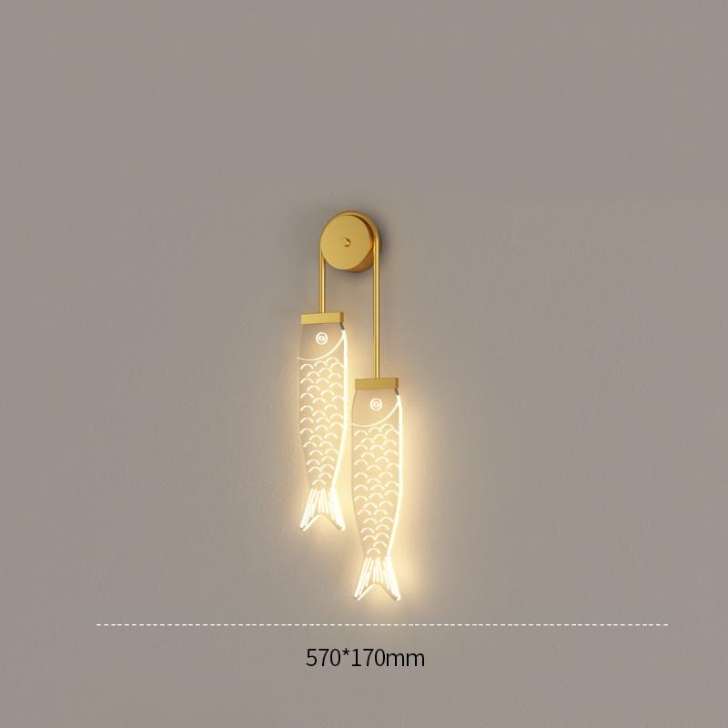 Nordic Ins Acrylic Carp Led Wall Lamps For Children Creative Bedroom Bedside Hallway Corridor Art Deco Night Lights Kids Sconce