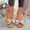 Fashion Women Sandals 2025 New Transparent Shoes for Women Fashion Crystal Bowknot High Heels Female Mules Lightweight Summer Sandals