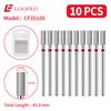 Cylindrical Bit Diamond Nail Drill Bit Set 10Pcs Nail Milling Cutters for Nail Surface Shaping Dead Skin Removal Fine Grinding Nail File Sets Home