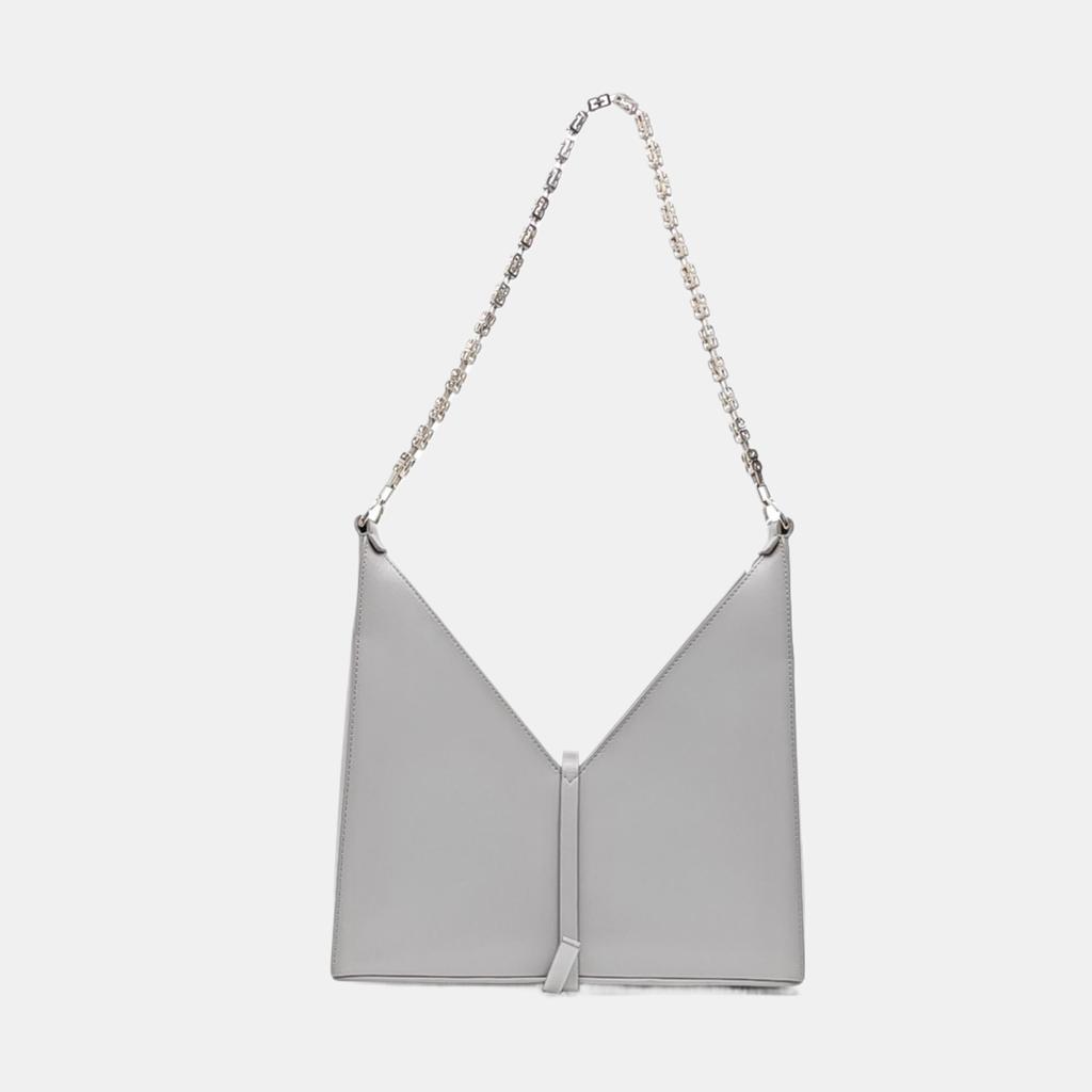 [Pre-Owned] Cut-Out Series Silver Chain Small Calfskin Handbag Shoulder Bag Crossbody Bag - Excellent #PHVEIO