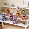 Gradient Flocked Rabbit Resin Ornament - Cute Trendy Blind Box Toy & DIY Desktop Decoration Gift