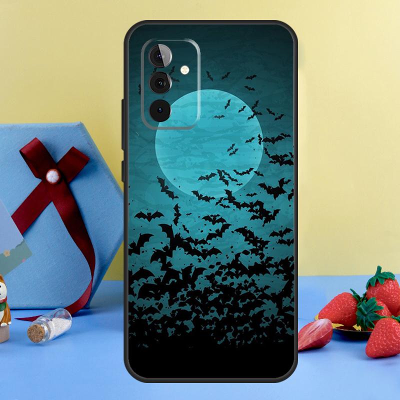 Gothic Horror Bats Full Moon Case For Samsung Galaxy A36 A56 A26 A16 A06 A13 A33 A53 A15 A35 A55 A34 A54 A12 A32 A52 A17