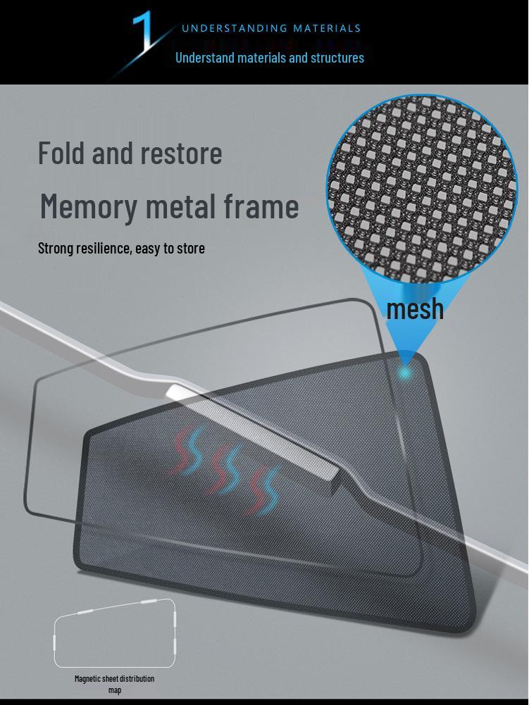 Magnetic Mesh Car Window Sunshade for New Honda HRV - Heat Insulation & Sun Protection