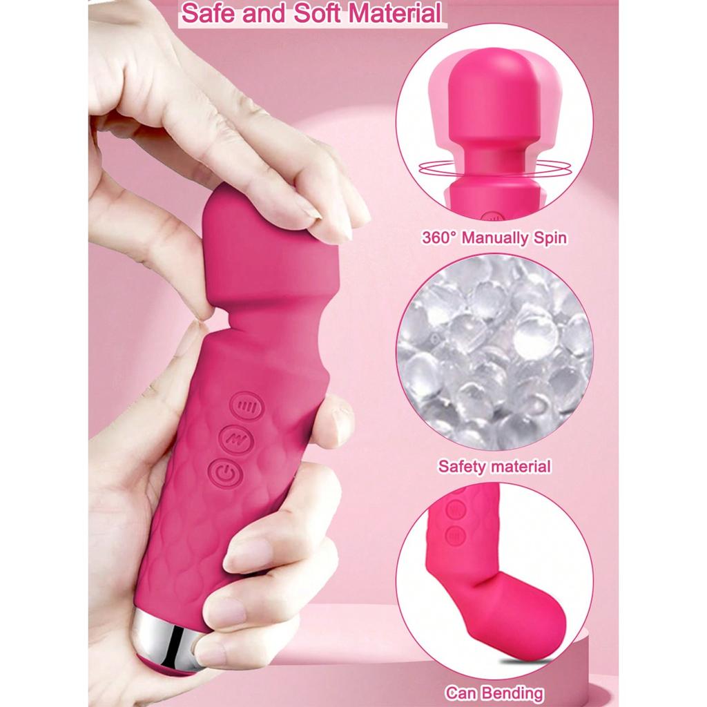 Women's Vibrator Massager, Silent Vibrator Clitoral Stimulator, Neck Back Leg Massager, AV Vibrator, 20 Vibration Modes