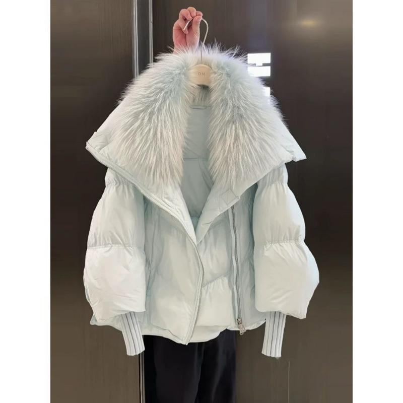 Winter new fashion fur collar design sense fashion cotton-padded clothes women small age reduction thick cotton clothes beautiful