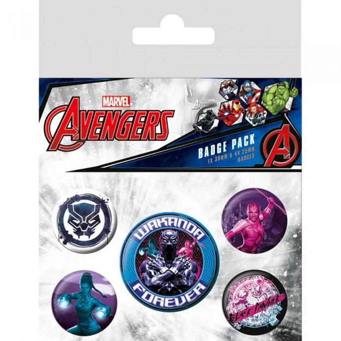 Black Panther Wakanda Forever Badge Set (Pack of 5)