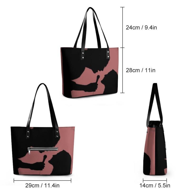 Hand Map Digital Color Printing Handbag Handbag Leather High Quality Large Capacity Tote Bag OEM