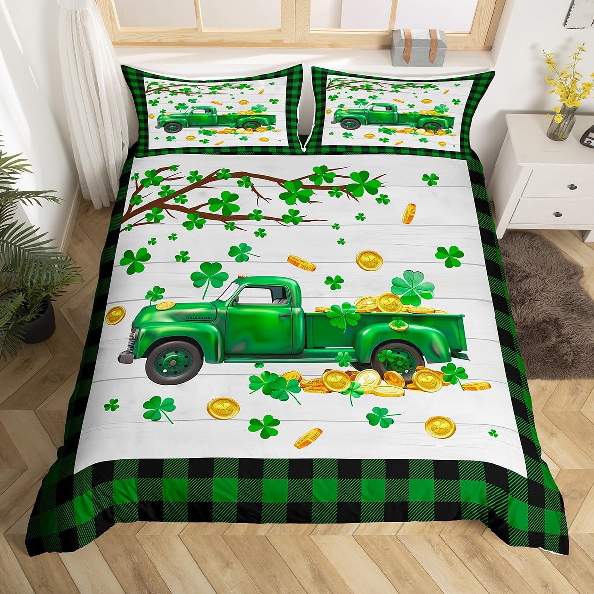 

Gold Coins Duvet Cover Set for Kids Teens Queen King Lightweight Bedspread Cover Bedroom Decor Money Sign Bedding Sets No Quilt (135x200cm)