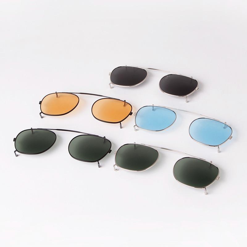 Klassiska Vintage Runda Fyrkantiga Clip-on Solglasögon Män Kvinnor Lyxmärke Designer Retro Avtagbara Polariserade Flip-glasögon SZ06M