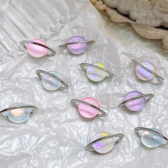 10 sztuk Planet Style 3D ozdoby do paznokci musujące DIY ozdoby do Manicure biżuteria akcesoria rzemieślnicze dla kobiet dziewczyna