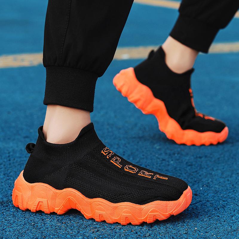Men Shoes New Comfortable High-top Walking Shoes Women Lightweight Fashion Casual Sneakers Breathable Slip on Mens Loafers Black