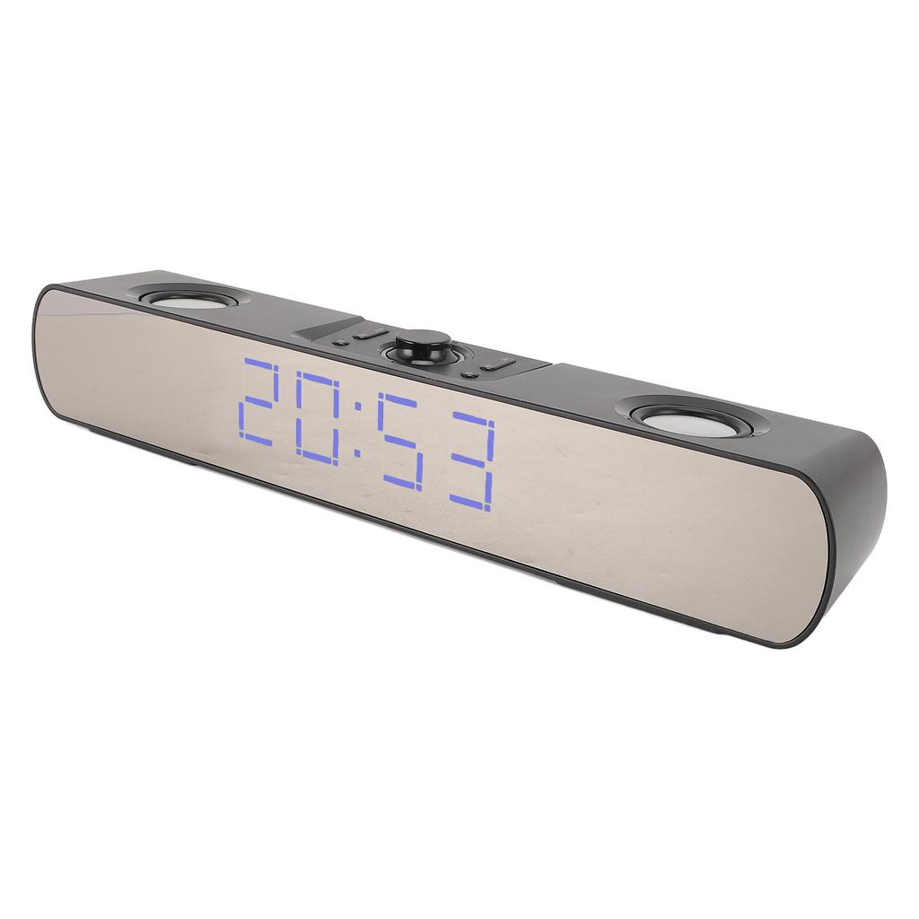 Computer Speaker HiFi Stereo Built In Subwoofer Support USB   In PC Gaming Speaker with Alarm Clock FM Radio for Laptop Display