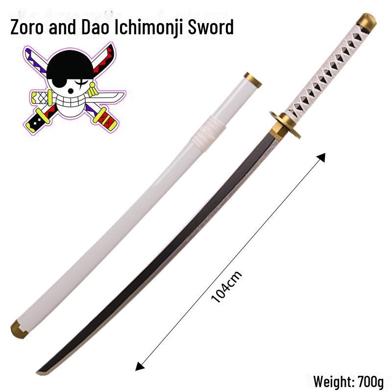 One Piece Zoro Cosplay Wooden Swords: Shusui, Sandai Kitetsu, Yubashiri, 104CM Décor
