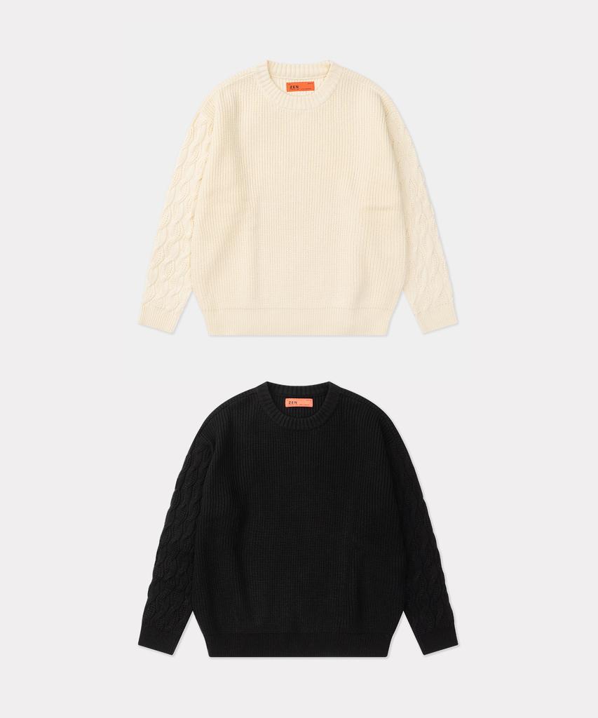 ZENSAI Cable Neck Knit