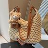 Summer Straw Bag Women 2025 Summer New Trendy Shoulder Seaside Leisure Beach Bag Mori Straw Bag Woven Bag Women