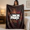 Linkin Park Druck Flanelldecke Gemütliche Leichte Plüschdecke für Bett Sofa Haushalt