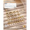 Bobisty 12 Paia Orecchini con Dorso Piatto per Donne Acciaio Chirurgico 316L Orecchini a Bottone Cerchi Set da Impilare Gioielli per Piercing Cartilagine Helix
