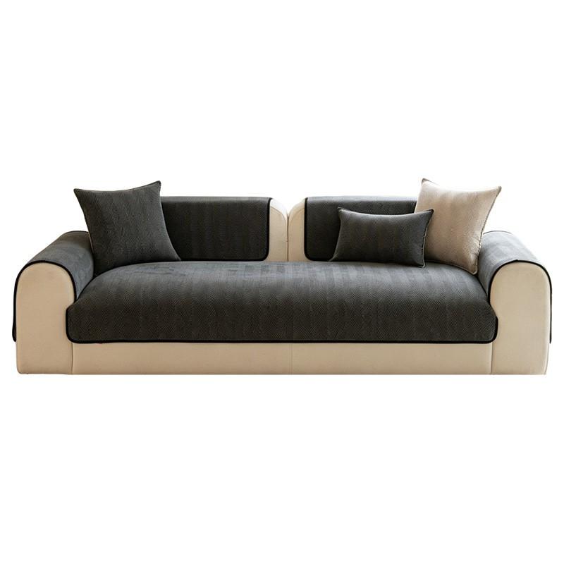 Universal Chenille Sofa Cover Slipcover Living Room Couch Pad Anti-Slip Dustproof Washable Minimalist Style