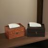 Vintage Wooden Tissue Box HomePaper Box Dining Table Decoration Tissue Case Kitchen Countertop Tissue Storage Napkin Boxes Gifts