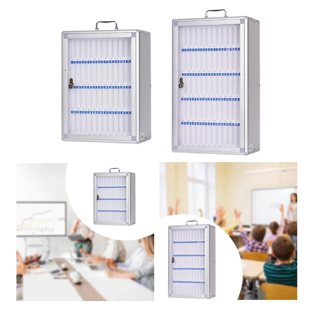 Phones Storage Cabinet Student Sturdy Aluminum Alloy Classroom Dormitory Meeting Transparent Door Portable Handle Storagebox