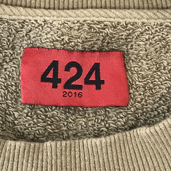 Made in Los Angeles 424 Round Neck Long Sleeve Sweatshirt Men M Brown(USED)