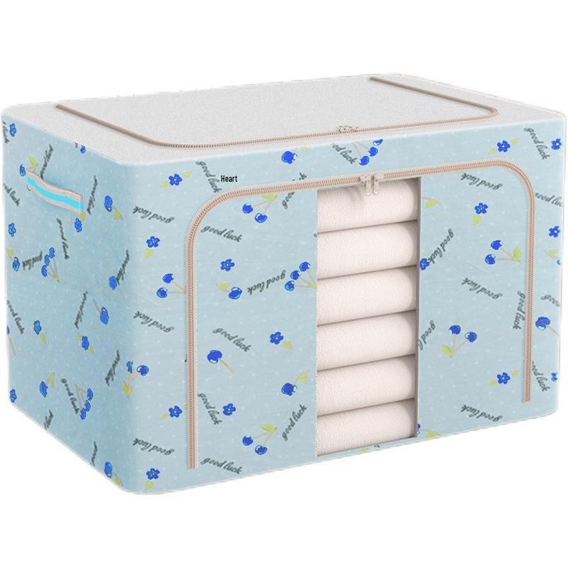 International Oxford Cloth Foldable Storage Box with Steel Frame - Ideal for Wardrobe, Toy Organizer, or Clothes Storage.