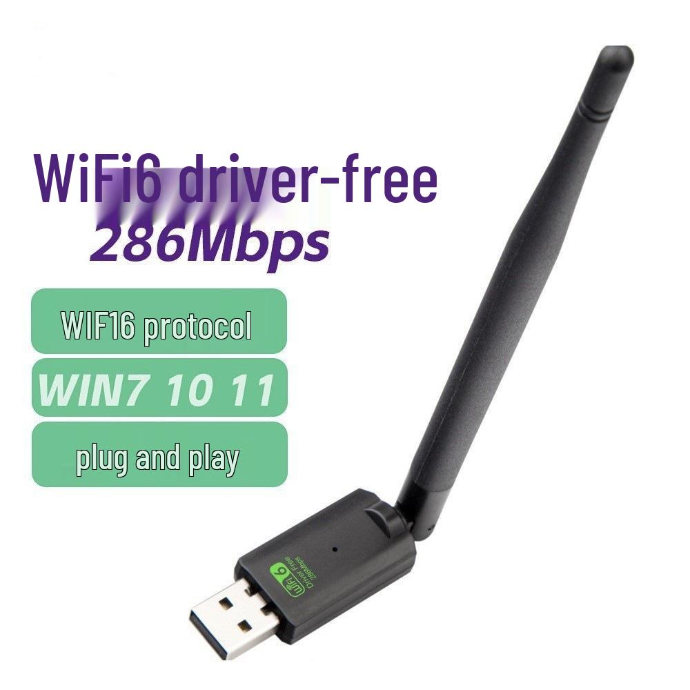 1300Mbps Dual-Band 5G USB Wireless Network Card, WiFi 6, Driver-Free for Computer