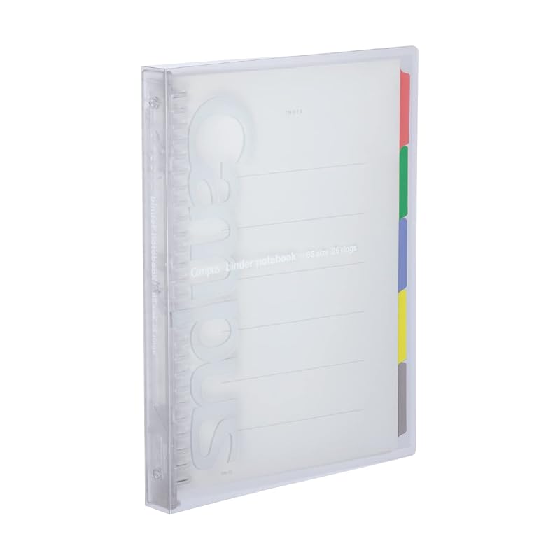 KOKUYO Loose-leaf Binder, Campus, B5, 26 Holes, Maximum 100 Sheets, Transparent, Slide-type, Model RU-P333NT