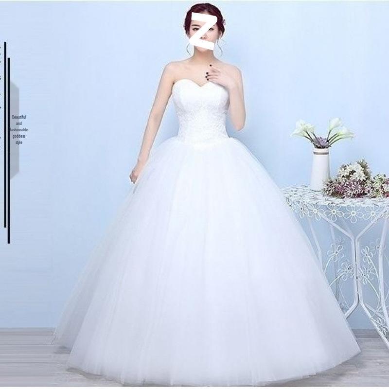 

Распродажа 2025: Простые корейские свадебные платья длиной до пола S