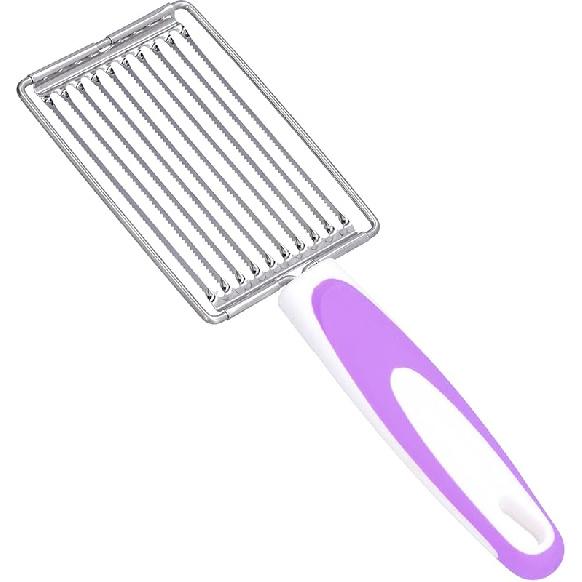 Нарезка ветчины, Нержавеющая сталь, Слайсер для помидоров, Фрукторезка, Слайсер для ветчины с ручкой, Сыр, Вареное яйцо, Ветчина, Помидор, Зубчатая нарезка фиолетовый