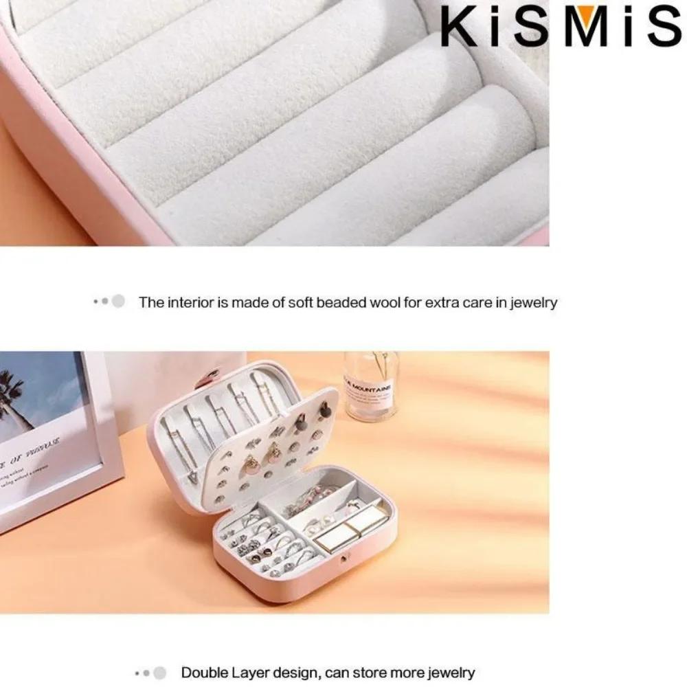 NEW PU Leather Jewelry Box Organizer Storage Display Box Earring Packaging Home Travel Gift