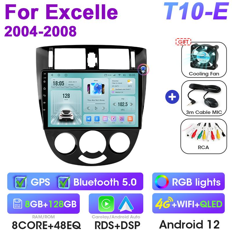 For Chevrolet Lacetti J200 For Buick Excelle Hrv For Daewoo Gentra 2 2 Din Android 12 Car Radio Multimedia Video Player Carplay