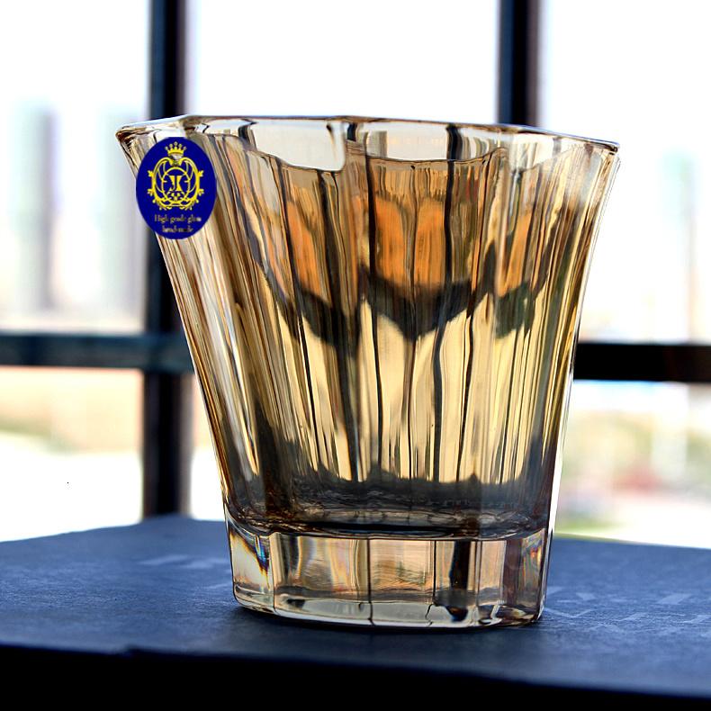 

Золотые хрустальные стаканы для виски Европейский стиль Роскошная домашняя винная посуда Блестящие бокалы для XO Chivas Cognac Brandy Снифтеры Кружка для пива 200-400ml