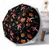 Mystical Forest Mushrooms Compact Travel Automatic Umbrella Compact 8-Rib Design Durable Plastic & Iron Travel Essential Elegant Umbrella
