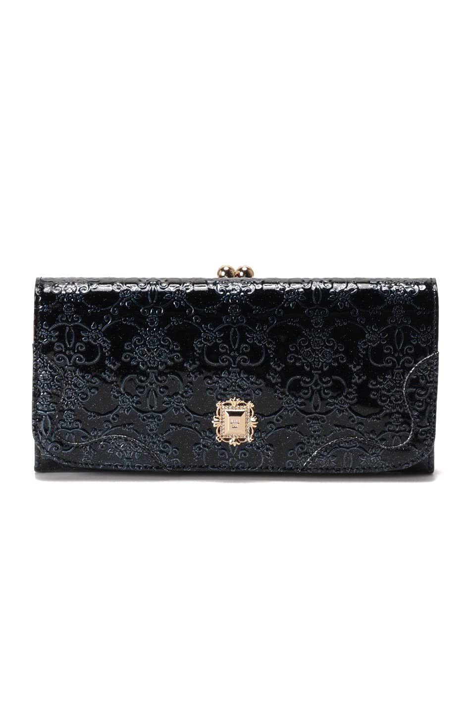 

Enamel Wallet Clasp Flap Long Wallet Roomy 310491 Lightweight Navy [Anna Sui] Women s