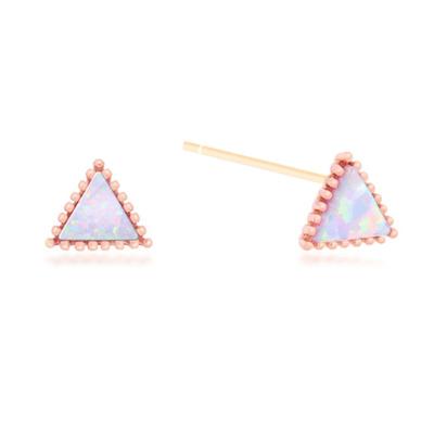 Boucles d'oreilles MILTON STELLE Triangle Opale OR 14K MSJ-E9064RGPO