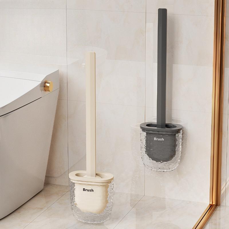 Toilet Brush Toilet Brush Wall-mounted Long Handle Silicone Cleaning Brushes for Bathroom