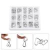 Metal Wire Puzzle, Metal Wire Puzzle, 15pcs Children Educational Toys   Mind Brain Teaser Toys, Puzzle Accessories